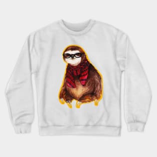 Hipster Sloth Crewneck Sweatshirt